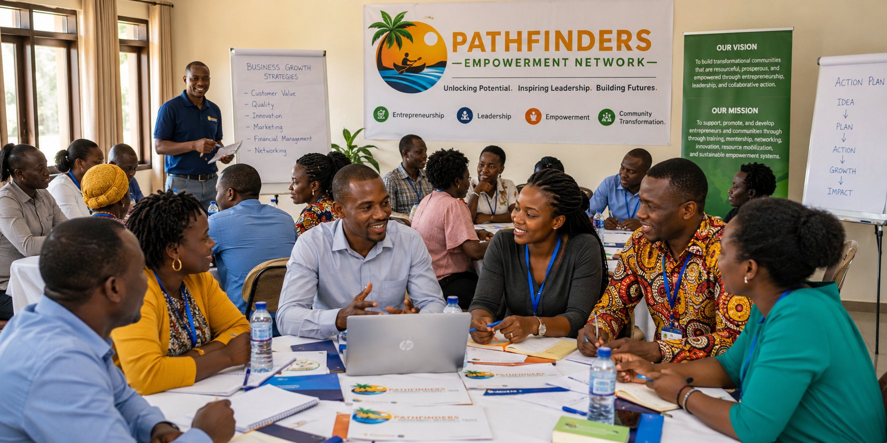 A PEN training session on business growth strategies