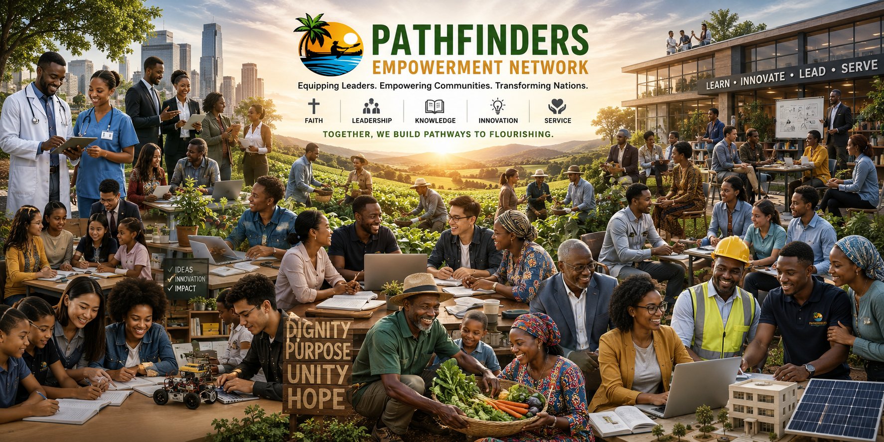 People from diverse backgrounds and professions across the Pathfinders Empowerment Network