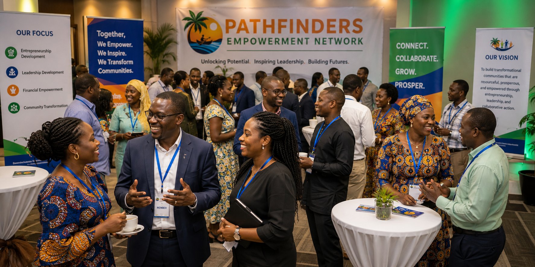 Members networking at a Pathfinders Empowerment Network event